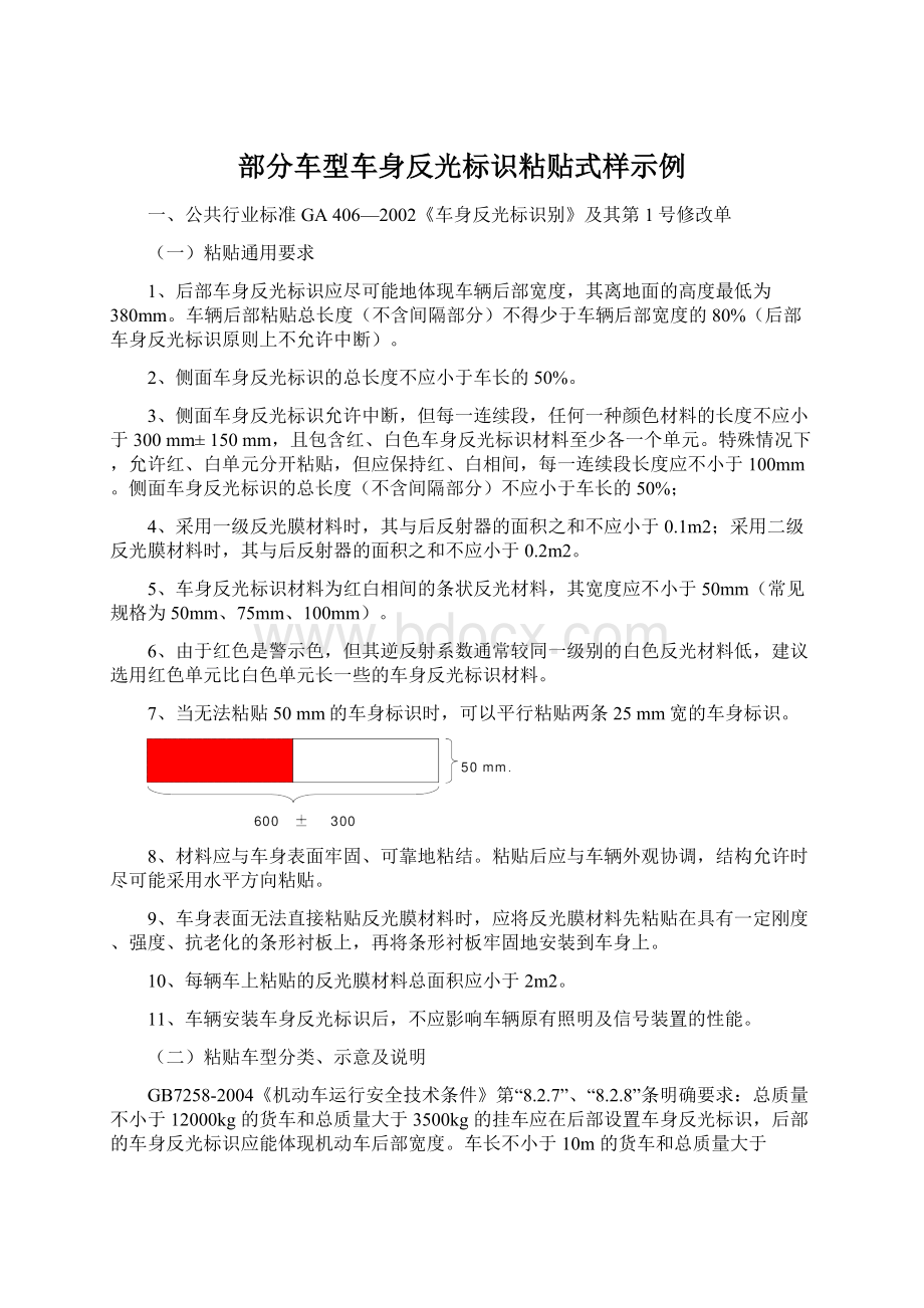 部分车型车身反光标识粘贴式样示例.docx