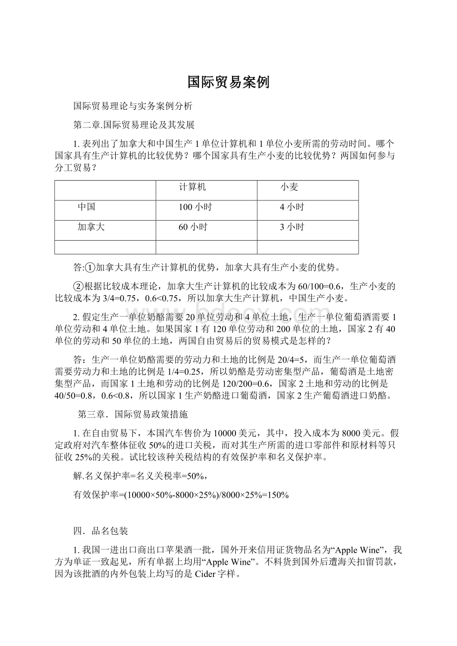 国际贸易案例.docx_第1页