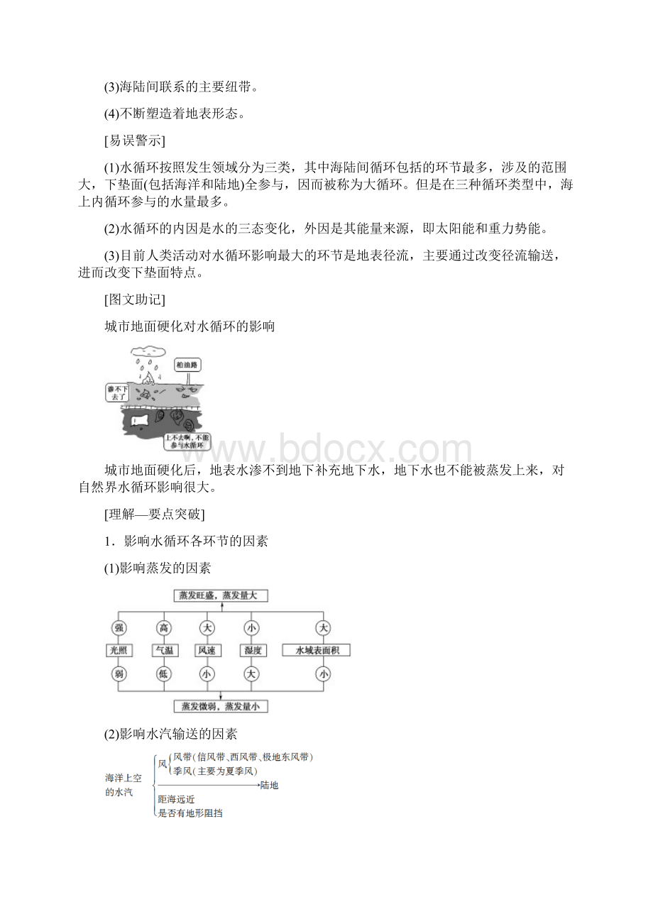 《新坐标》届高三地理一轮复习学案第3章 第1节 自然界的水循环和水资源的合理利用 学案人教版.docx_第2页