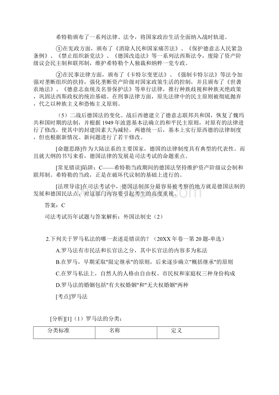 西法史司法考试试题文档格式.docx_第2页