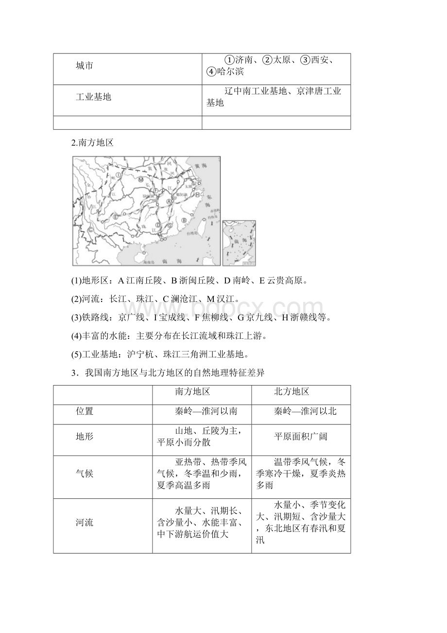 版高考地理一轮复习第18章中国地理第2节中国地理分区学案新人教版Word下载.docx_第2页