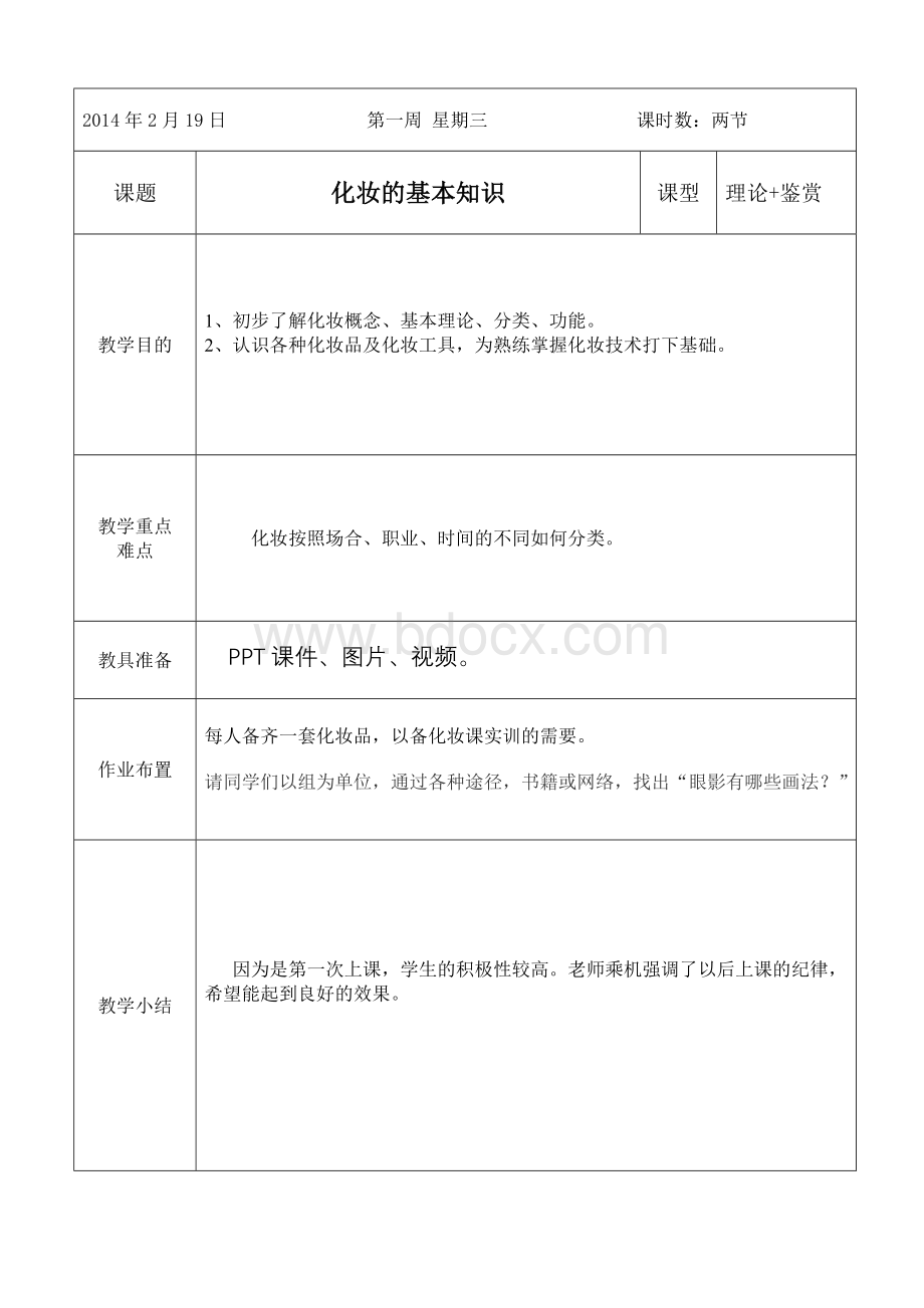 职业学校化妆课教案Word文件下载.doc