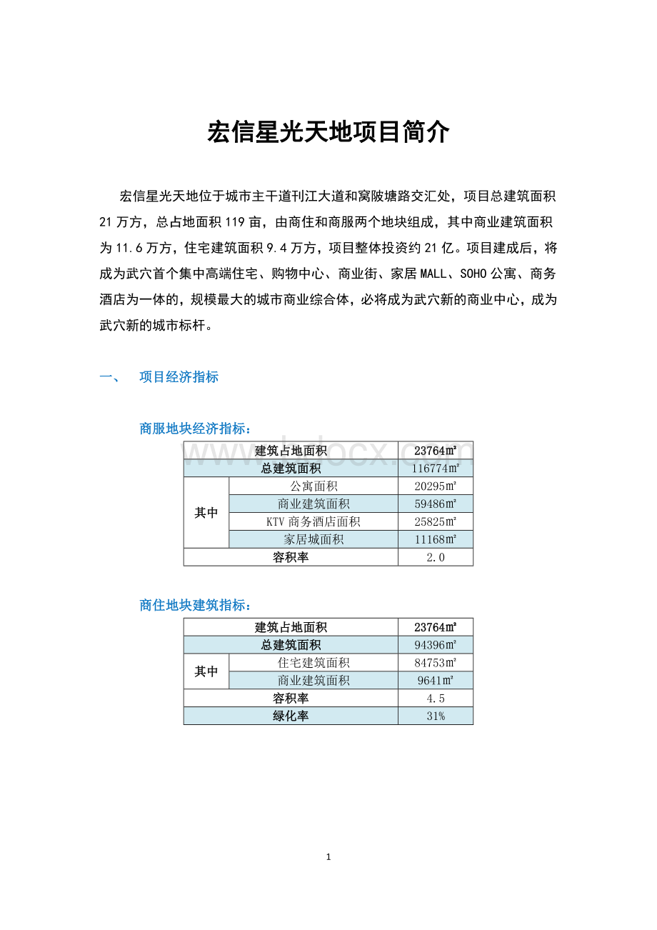 湖北武穴星光天地招商手册文档格式.docx