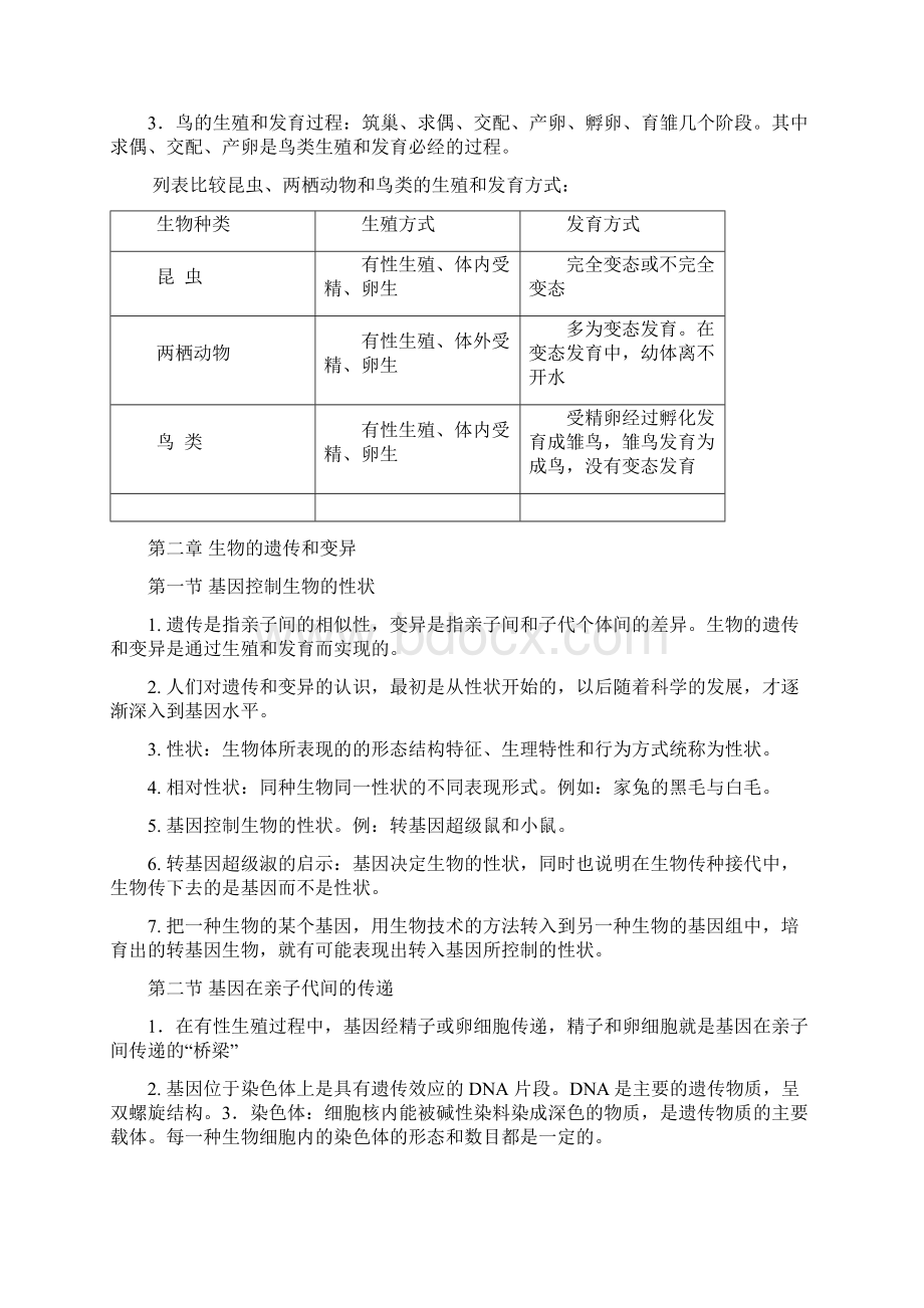 八年级下册生物知识点归纳人教版Word下载.docx_第3页