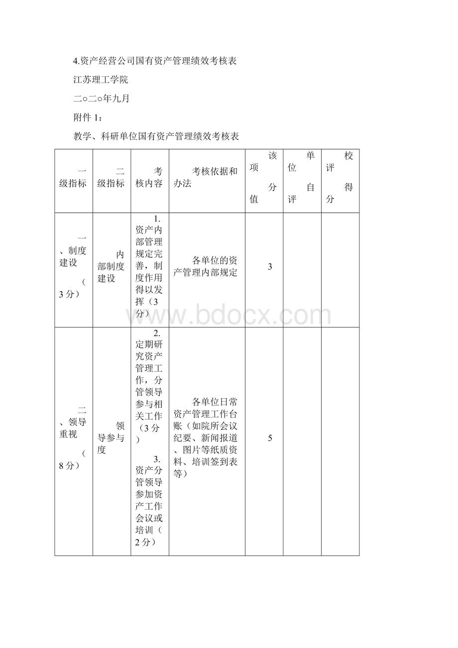 江苏理工学院国有资产管理绩效考核实施办法试行征求意见稿模板.docx_第3页