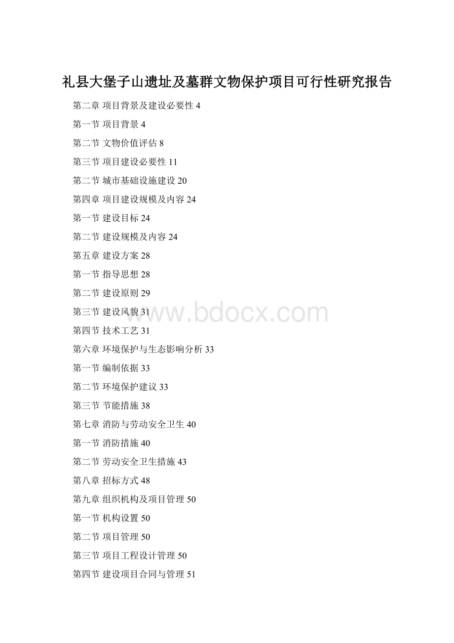 礼县大堡子山遗址及墓群文物保护项目可行性研究报告.docx