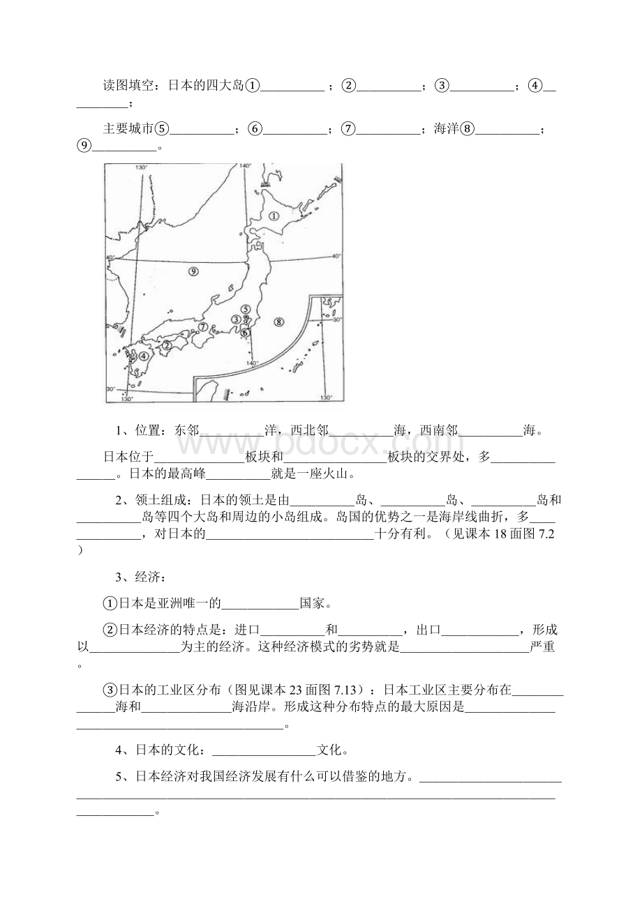 初中地理复习知识点归纳填空Word文件下载.docx_第3页