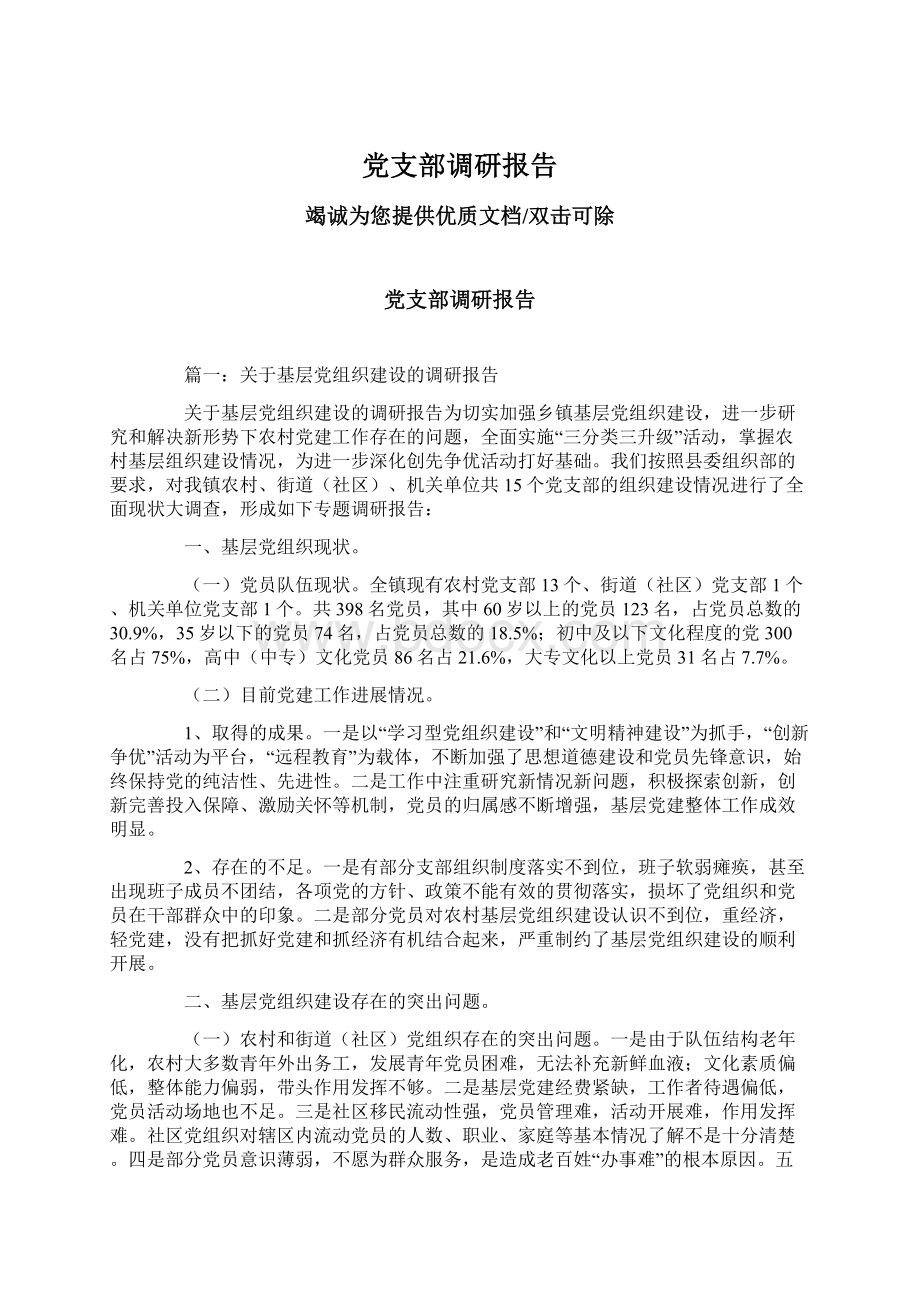 党支部调研报告.docx_第1页