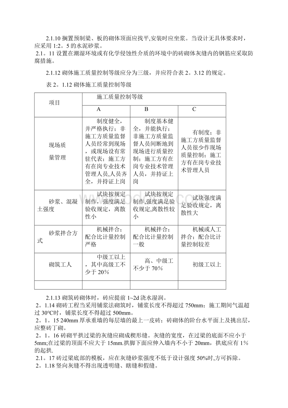 烧结普通砖砌体施工工艺标准.docx_第3页