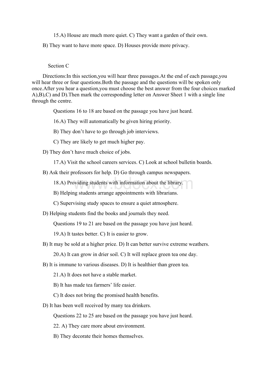 英语四级真题及答案第一套.docx_第3页