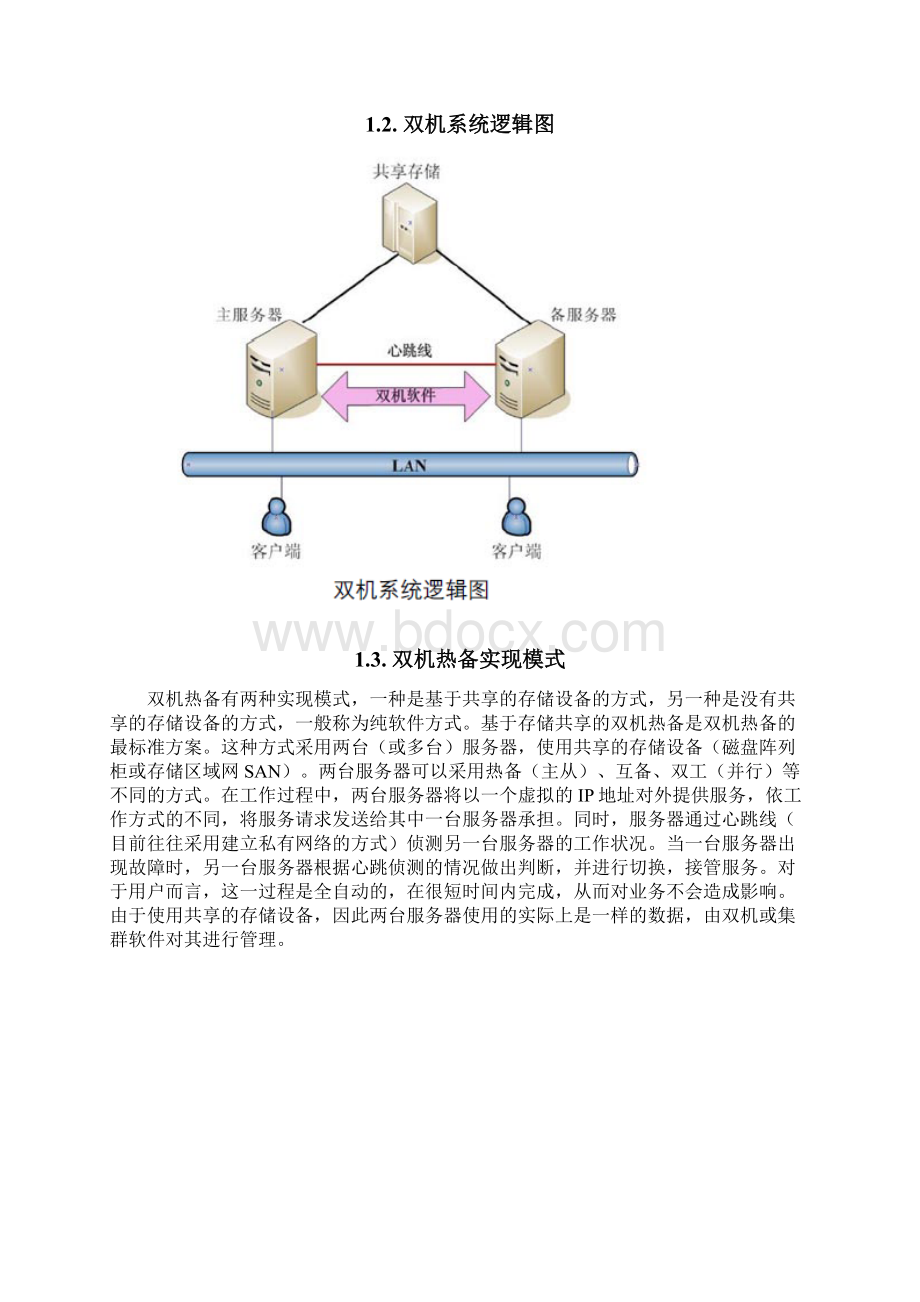 双机热备搭建系统解决方案Word文档格式.docx_第2页