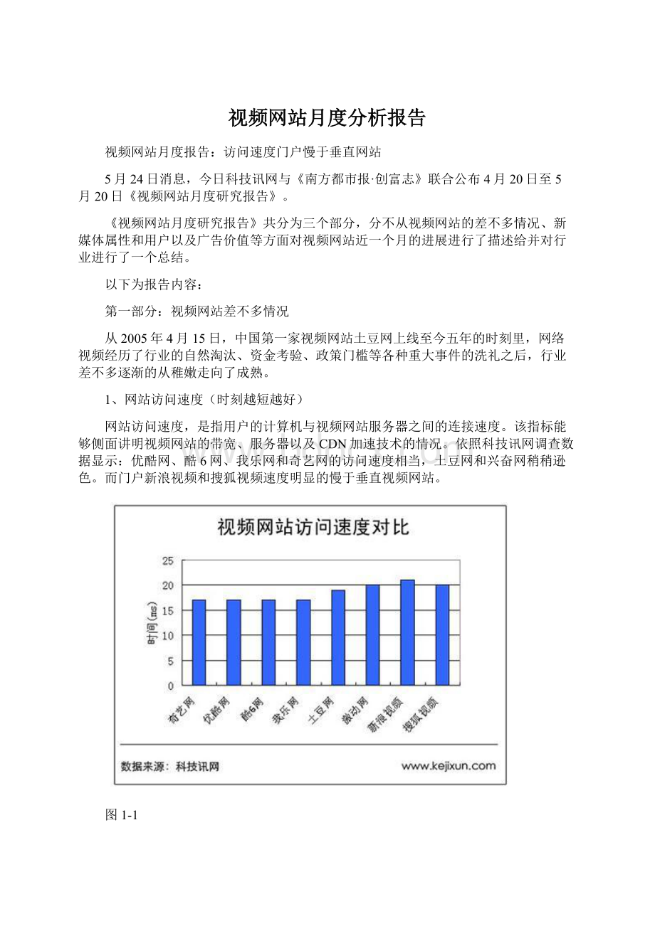 视频网站月度分析报告.docx_第1页