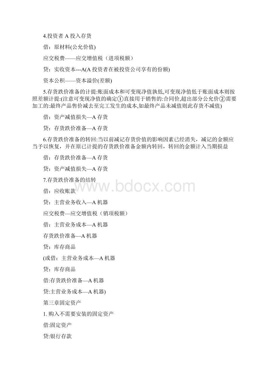 财务会计中级会计分录总结Word下载.docx_第2页