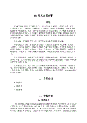 TD常见参数解析Word文档格式.docx