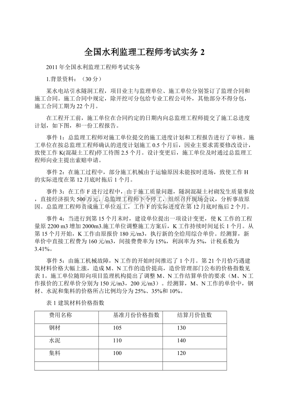 全国水利监理工程师考试实务2Word格式.docx_第1页