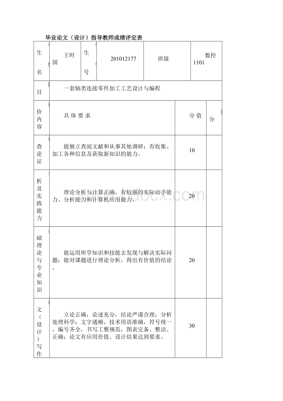 一套轴类连接零件加工工艺设计与编程.docx_第3页