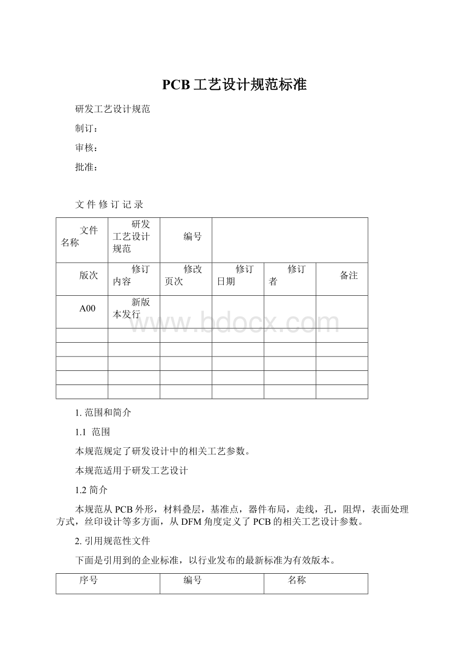 PCB工艺设计规范标准文档格式.docx