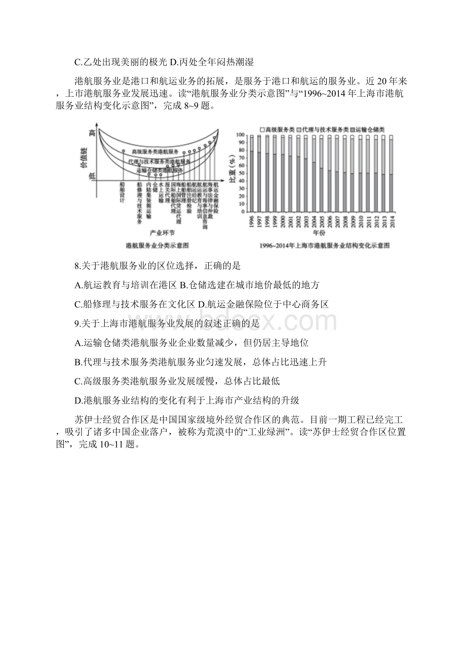 山东省德州市届高三统考二模文综地理试题 含答案Word文档格式.docx_第3页