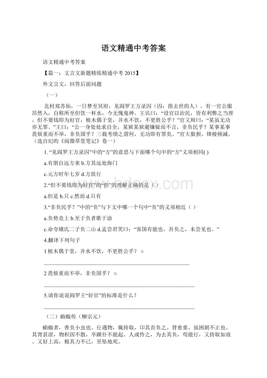 语文精通中考答案Word文档下载推荐.docx