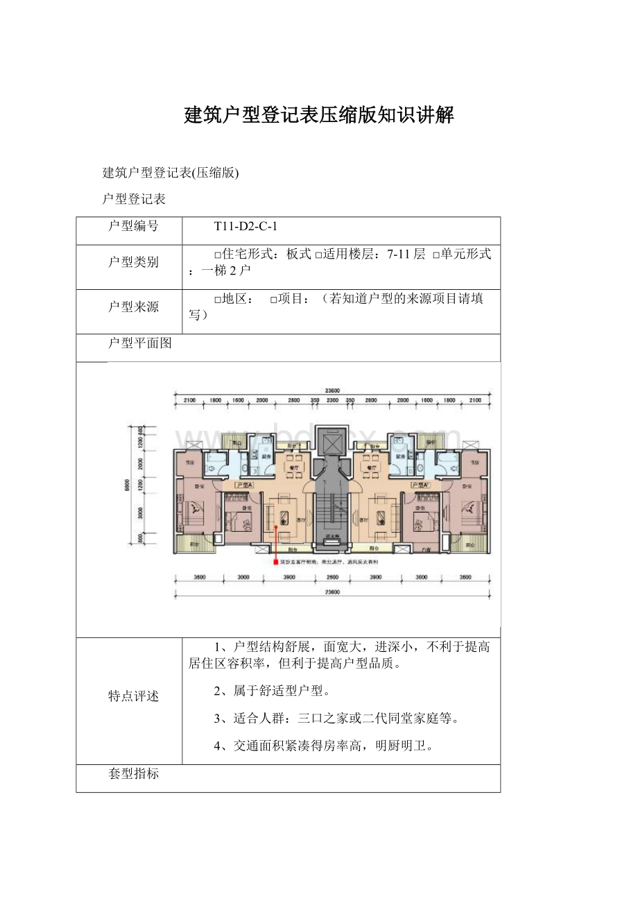 建筑户型登记表压缩版知识讲解.docx