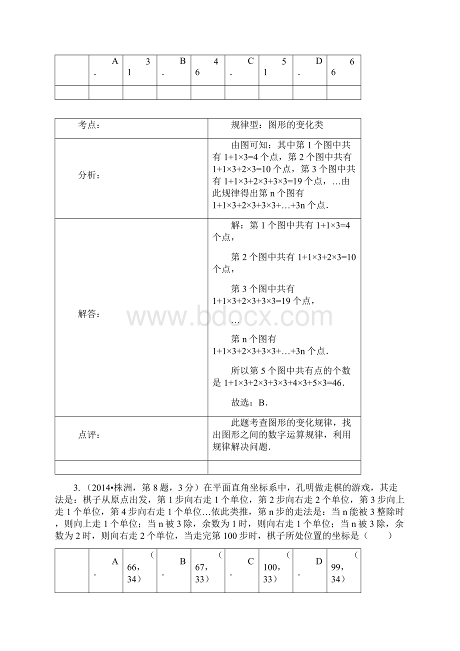 全国各地中考数学真题分类解析汇编 38规律探索Word格式文档下载.docx_第2页