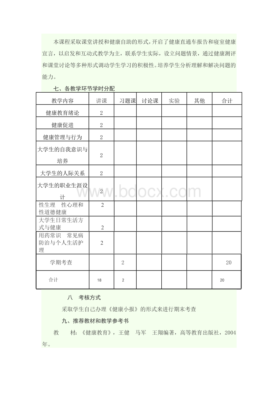 《健康教育》课程教学大纲.docx_第3页