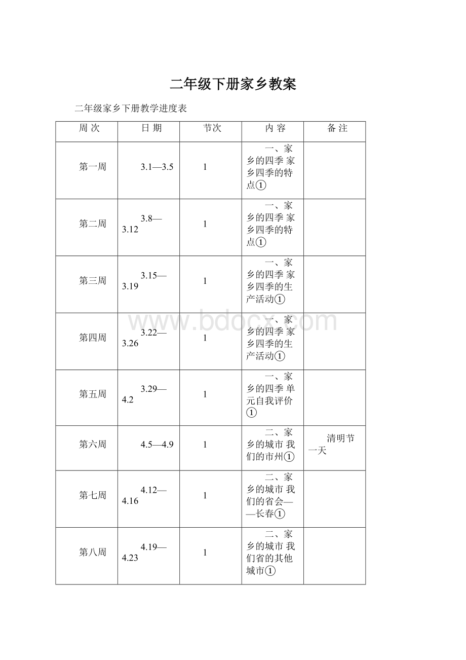 二年级下册家乡教案文档格式.docx