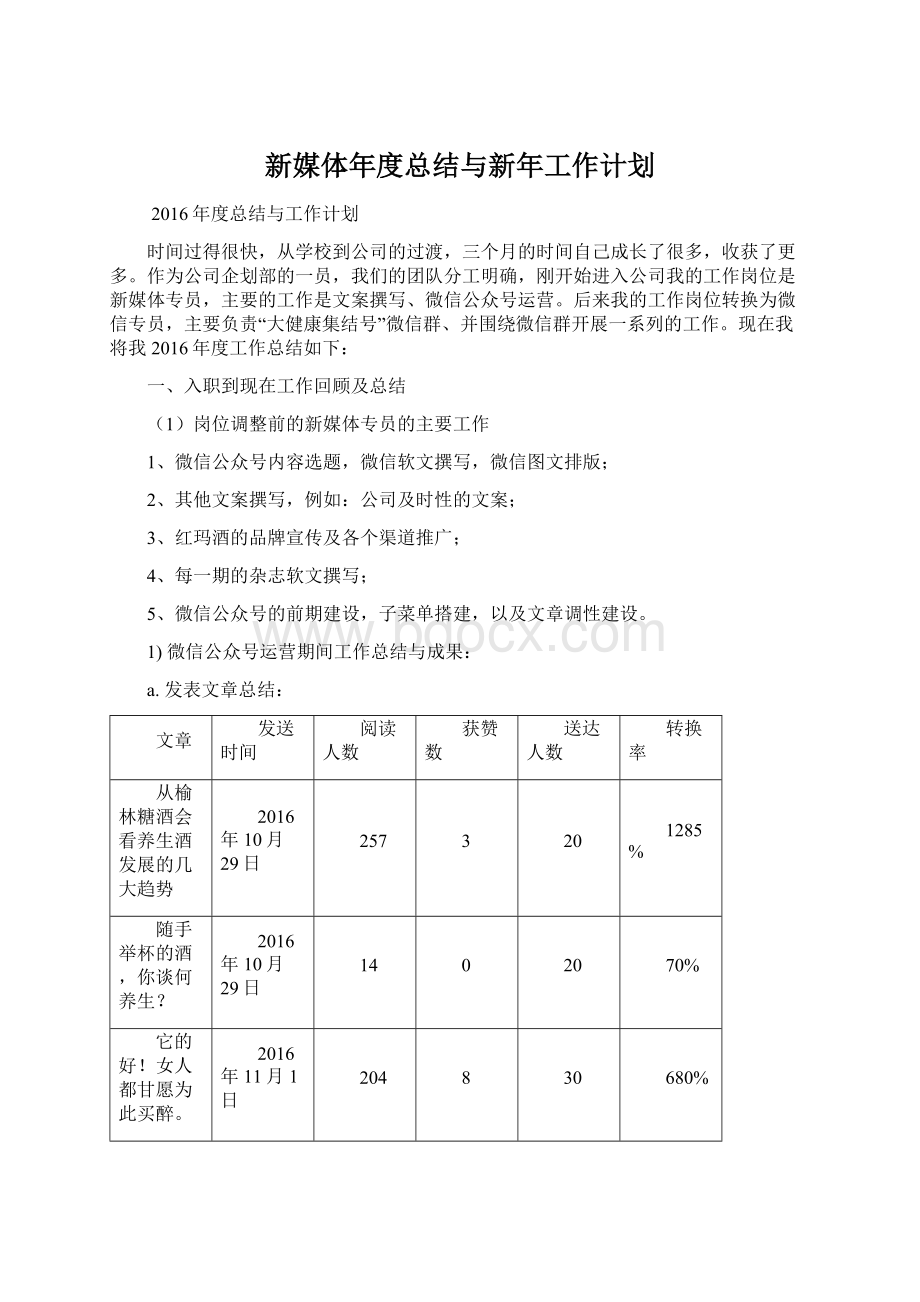 新媒体年度总结与新年工作计划.docx