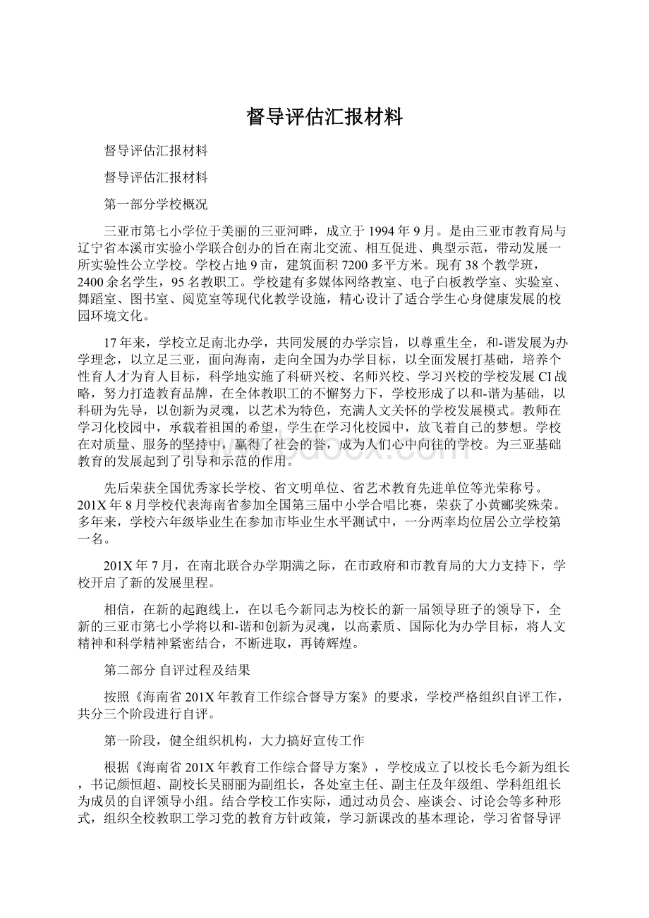 督导评估汇报材料Word文档格式.docx