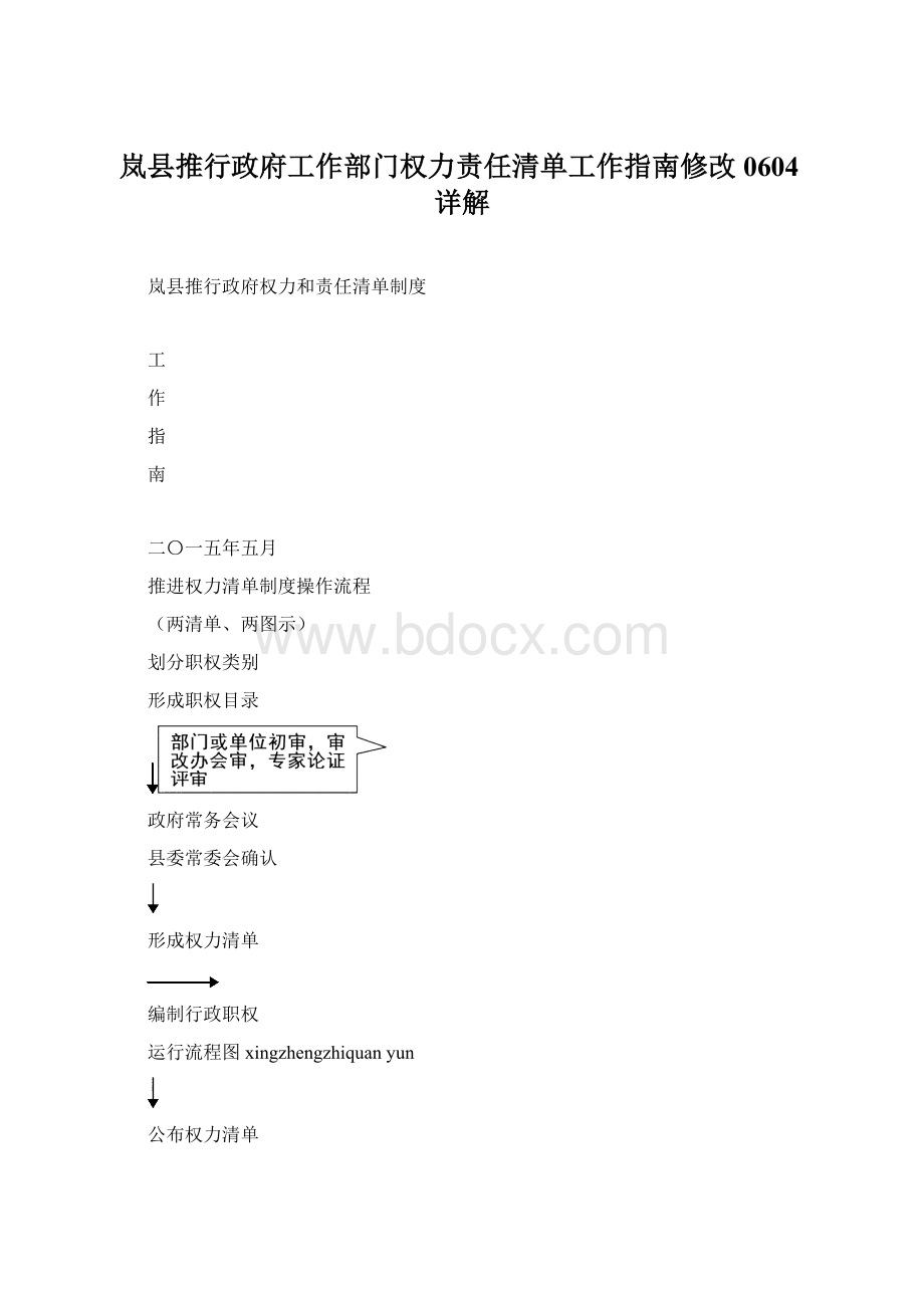 岚县推行政府工作部门权力责任清单工作指南修改0604详解.docx_第1页