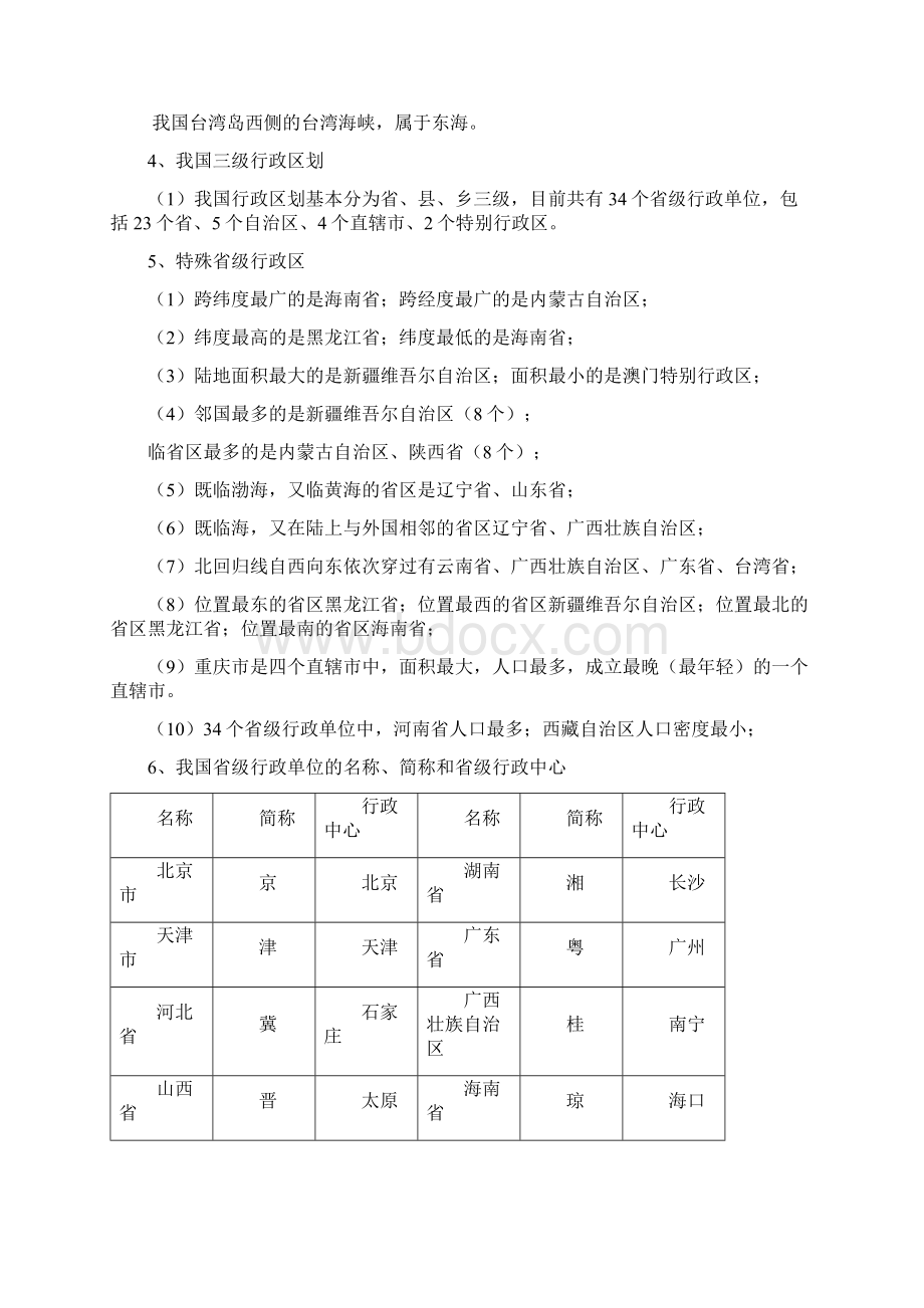 最新初中地理必考知识点归纳.docx_第2页