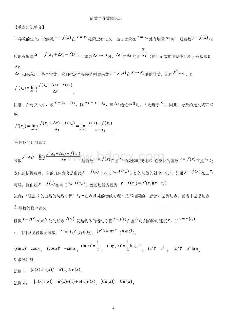 函数与导数知识点.doc_第1页