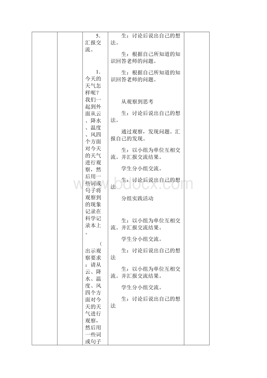 教科版科学四上《天气》全单元表格式教案Word格式文档下载.docx_第3页