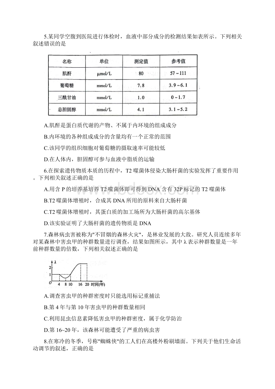 海南省高考全真模拟卷一生物试题+Word版含答案Word格式文档下载.docx_第2页