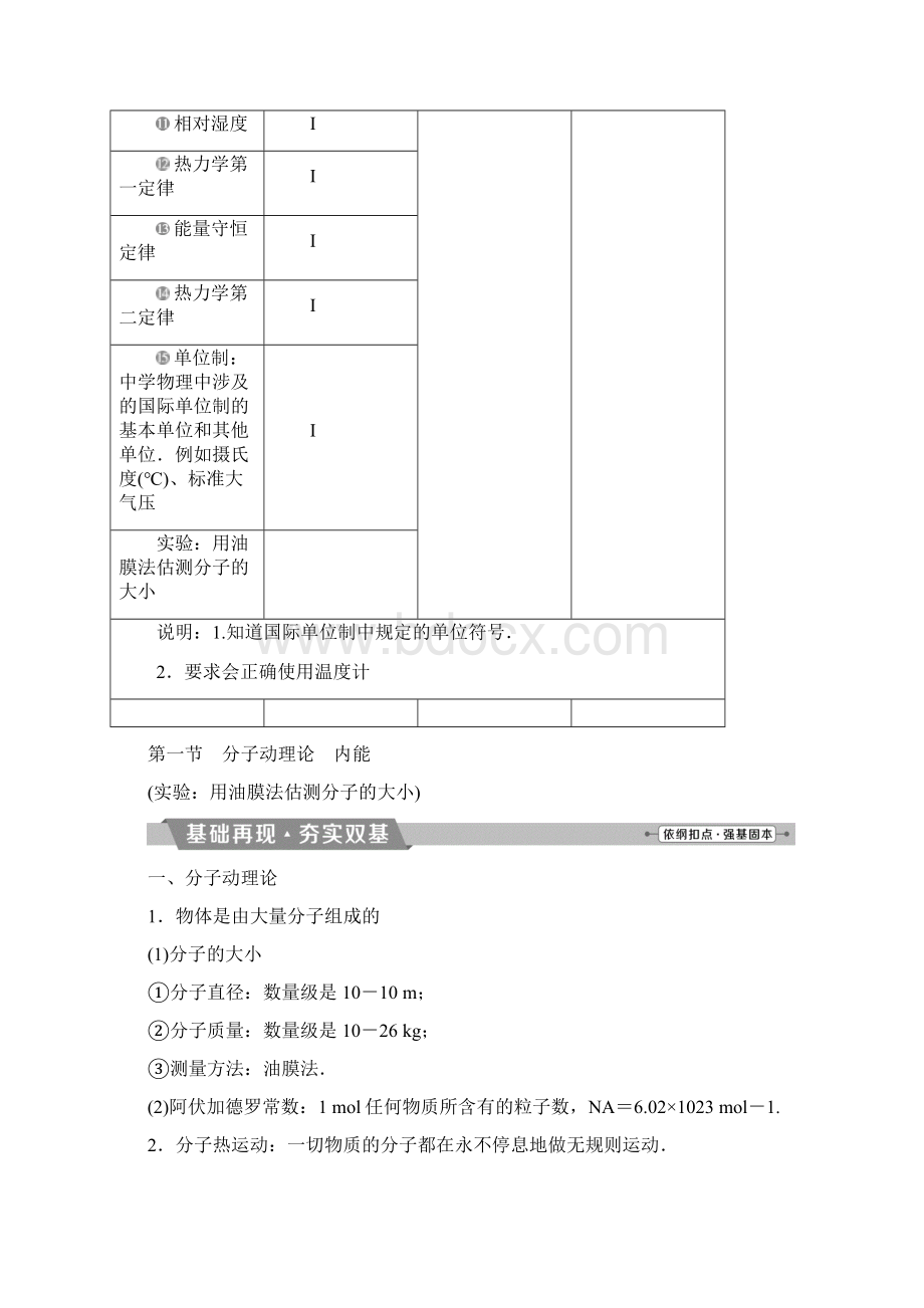 高考物理复习第十三章第一节分子动理论 内能Word下载.docx_第2页