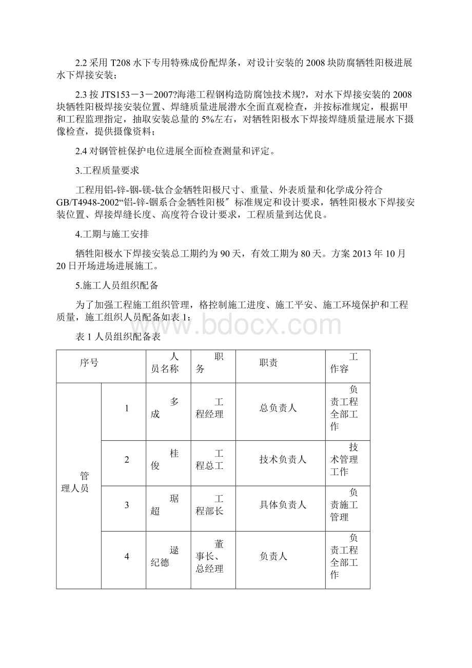 钢管桩牺牲阳极阴极保护工程Word格式.docx_第2页