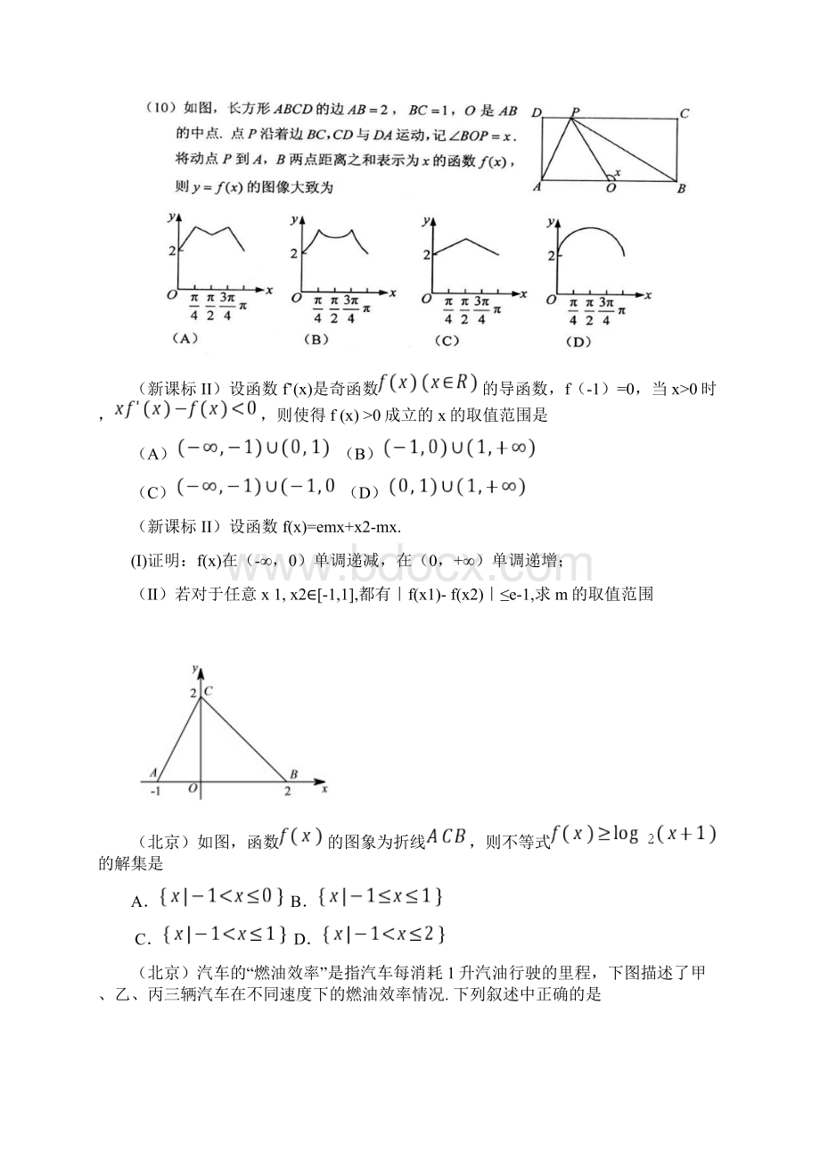 高考数学理科试题汇编函数与导数Word格式文档下载.docx_第2页