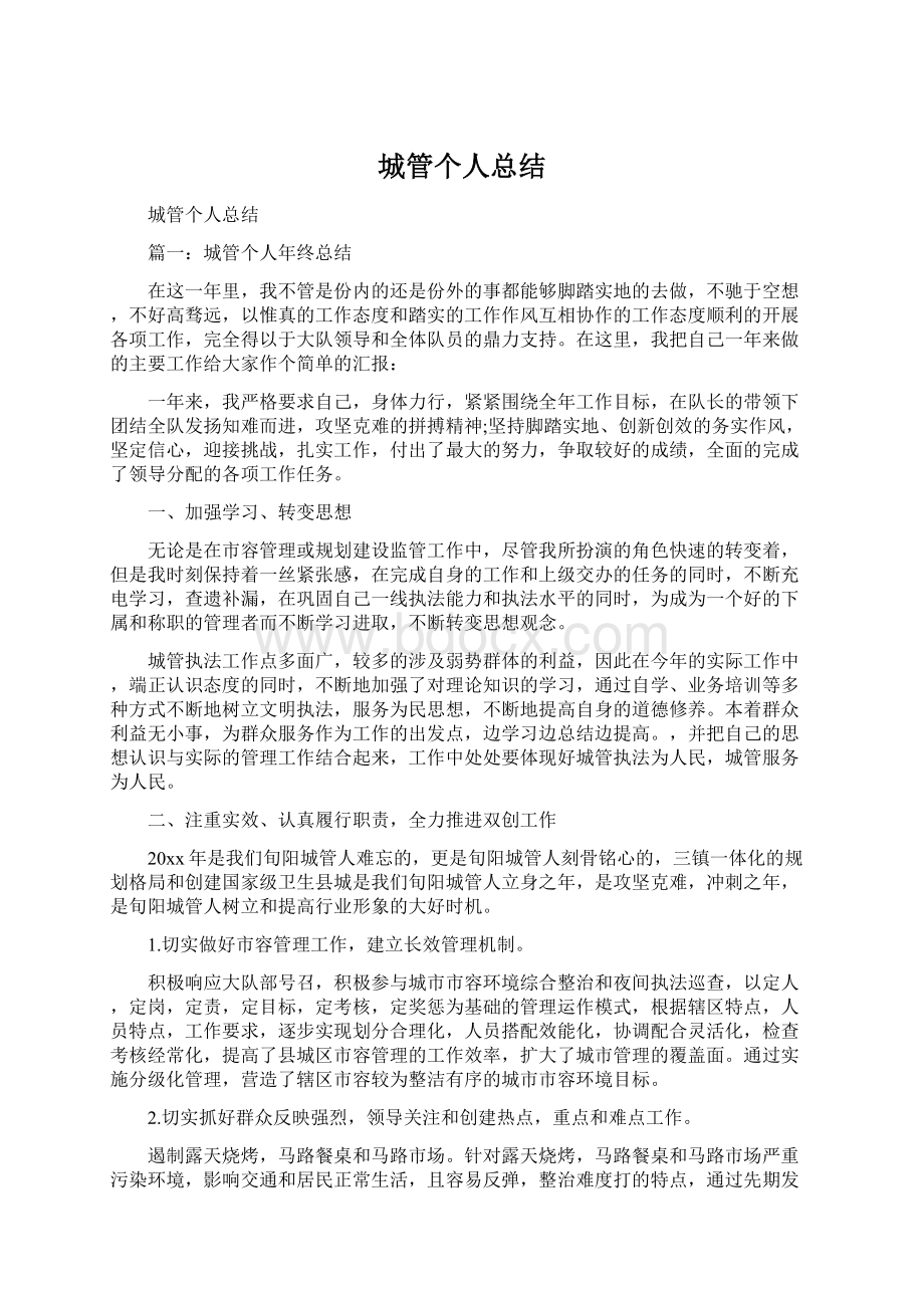 城管个人总结.docx