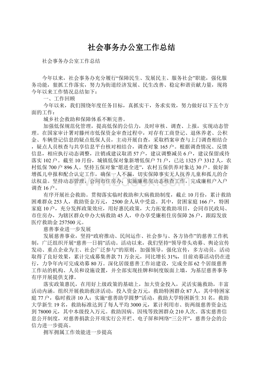 社会事务办公室工作总结.docx