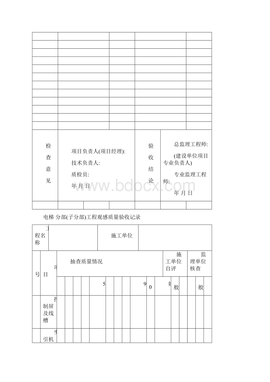 电梯分项工程验收记录表Word文件下载.docx_第3页