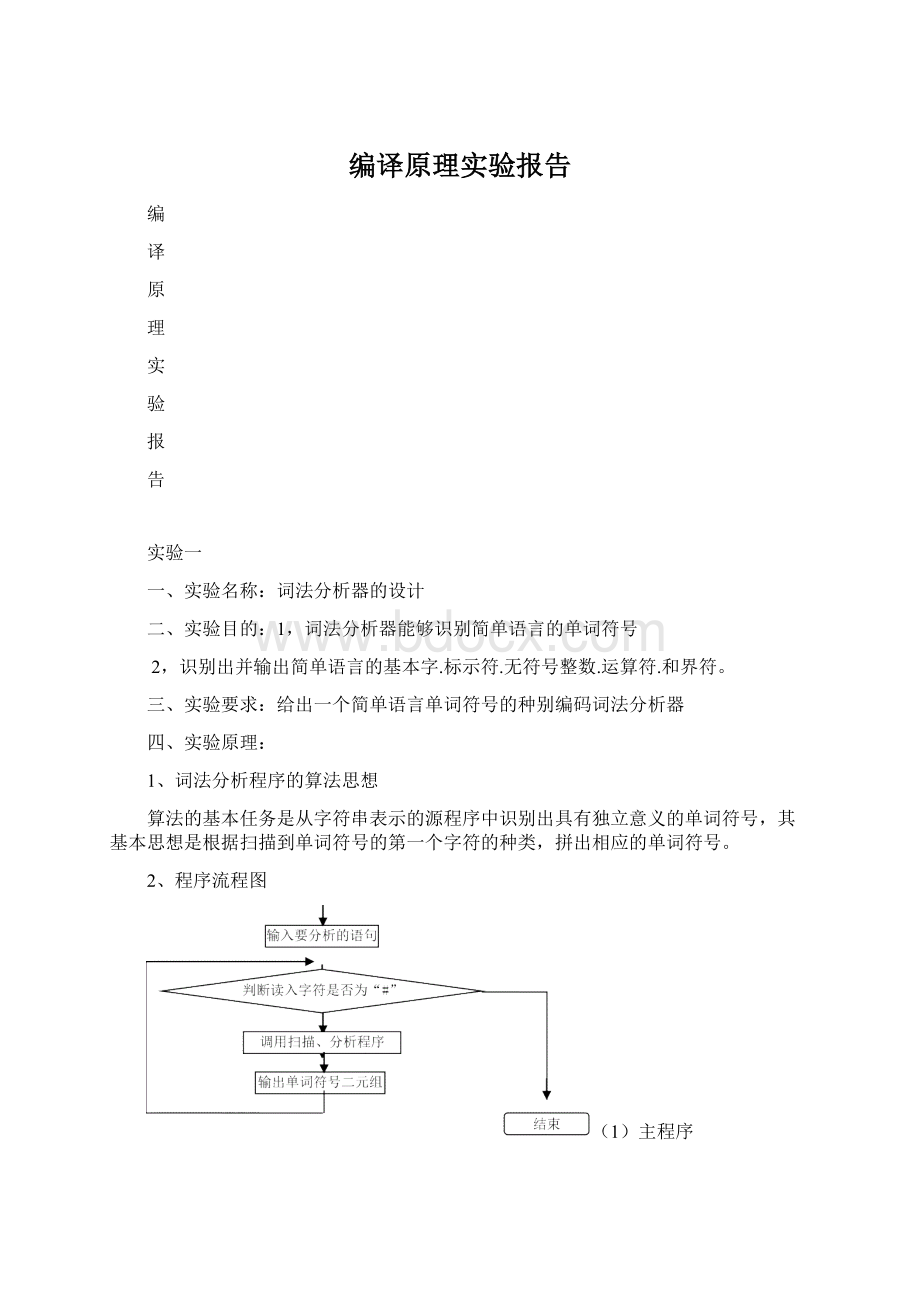 编译原理实验报告Word下载.docx_第1页