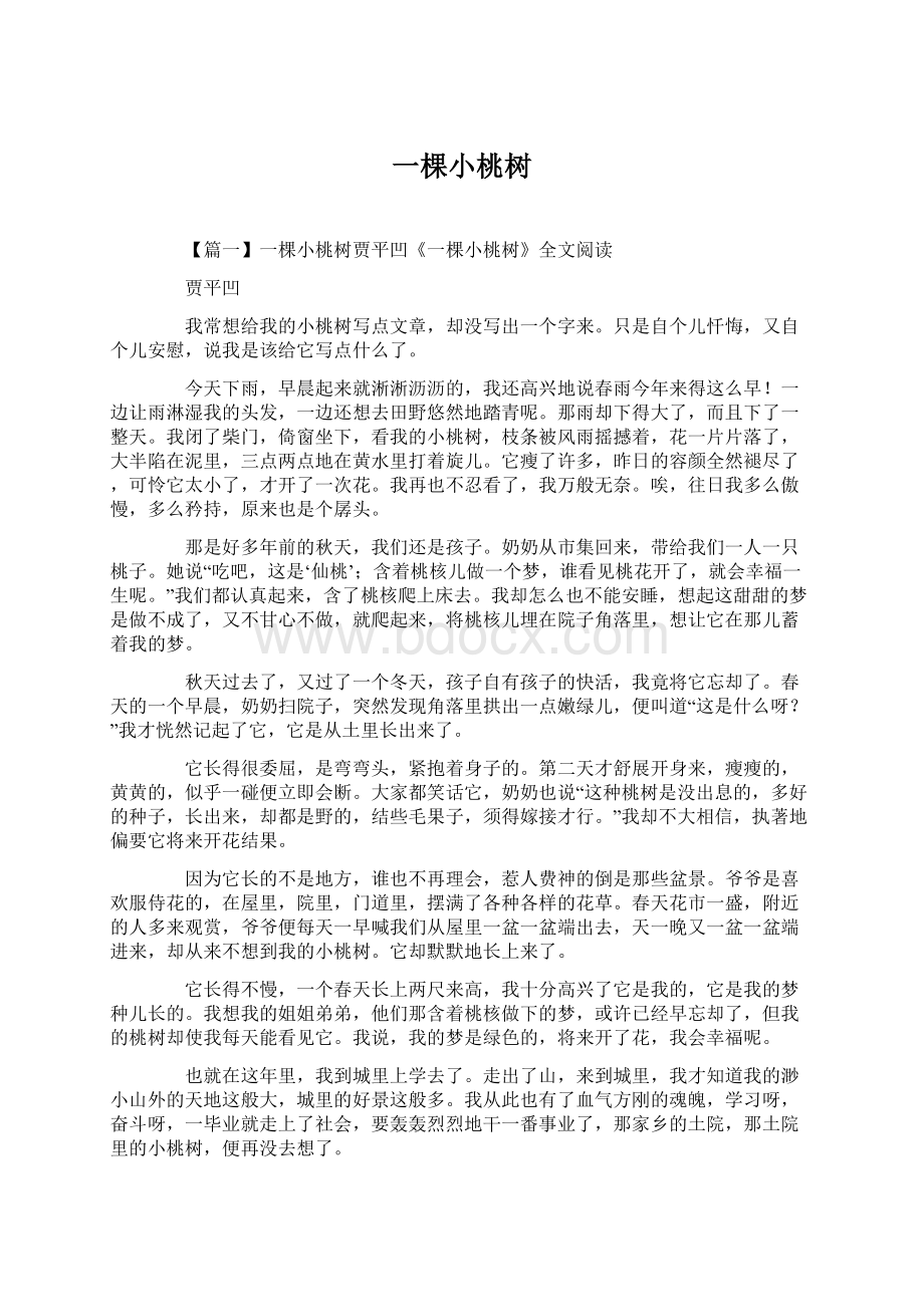 一棵小桃树Word文档下载推荐.docx