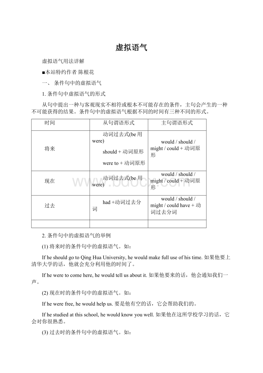 虚拟语气Word文档下载推荐.docx