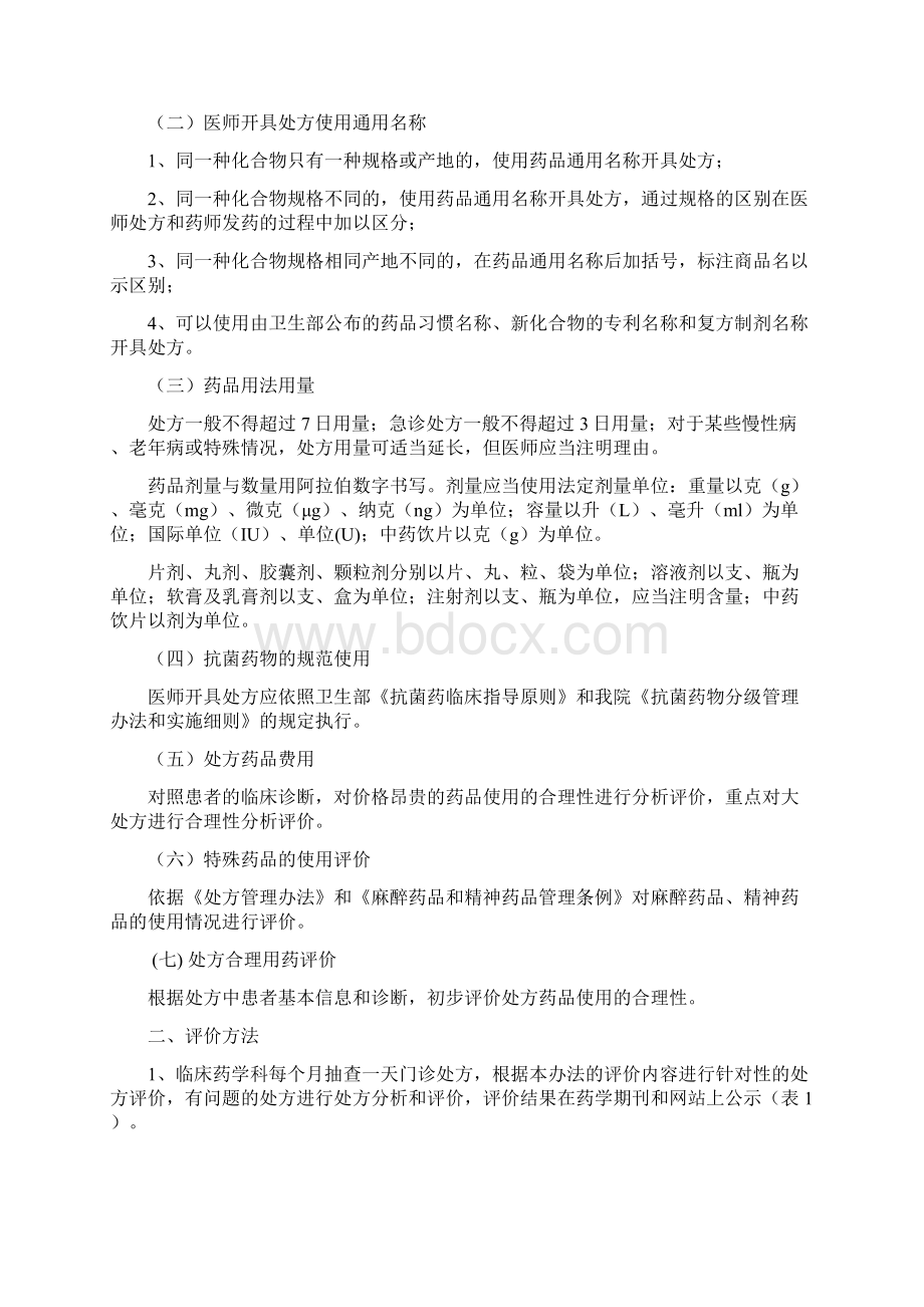 医院处方点评制度和实施细则Word格式.docx_第2页