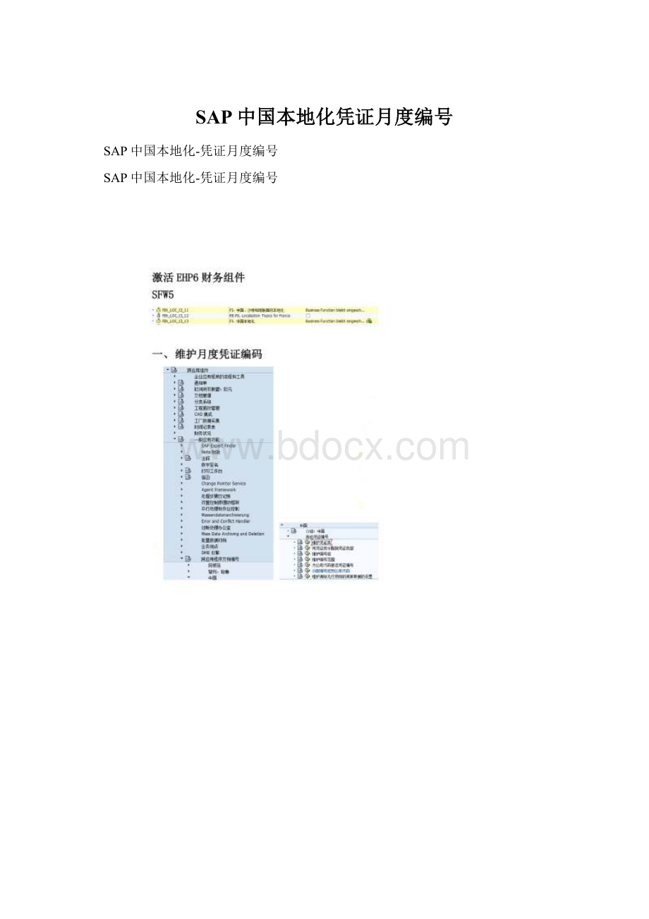 SAP中国本地化凭证月度编号.docx
