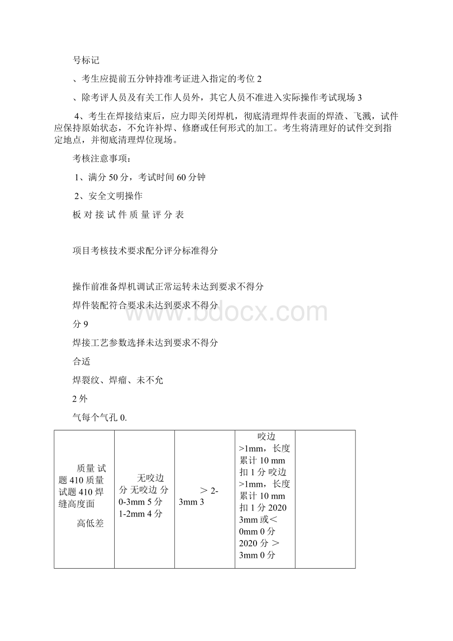 电焊工实际操作考试试题Word文档下载推荐.docx_第2页