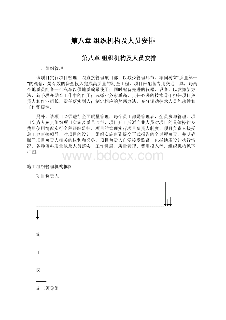 第八章组织机构及人员安排Word下载.docx