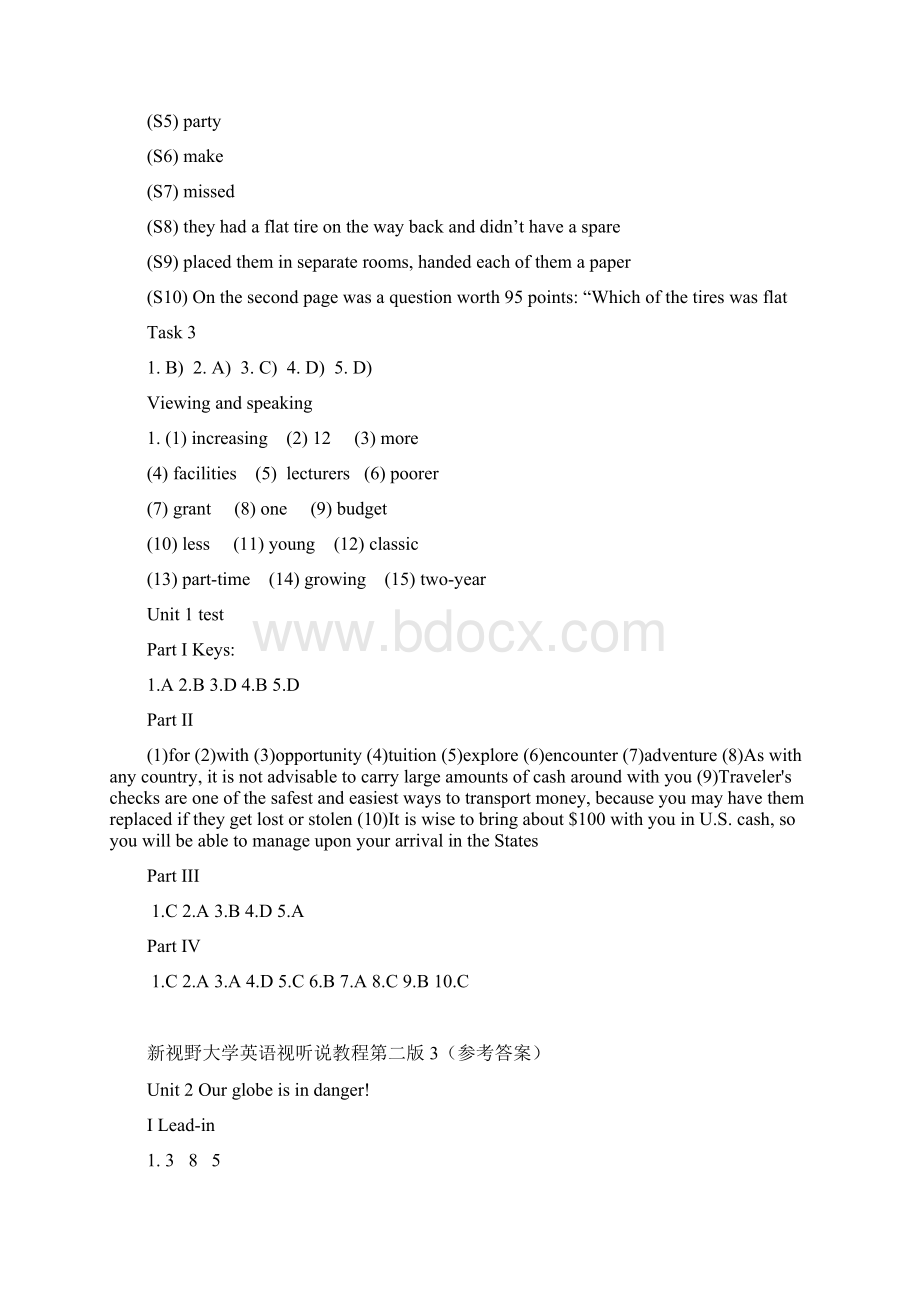 新视野大学英语视听说教程第二版3参考标准答案完整版Word格式文档下载.docx_第3页