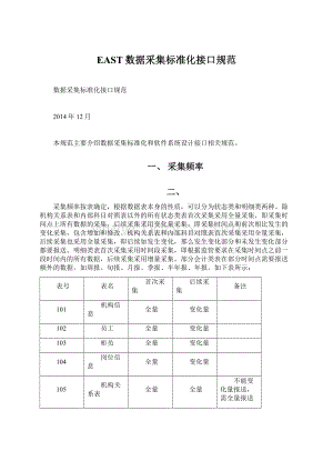 EAST数据采集标准化接口规范文档格式.docx