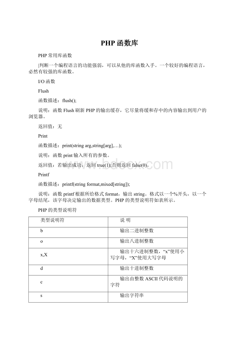 PHP函数库Word格式文档下载.docx